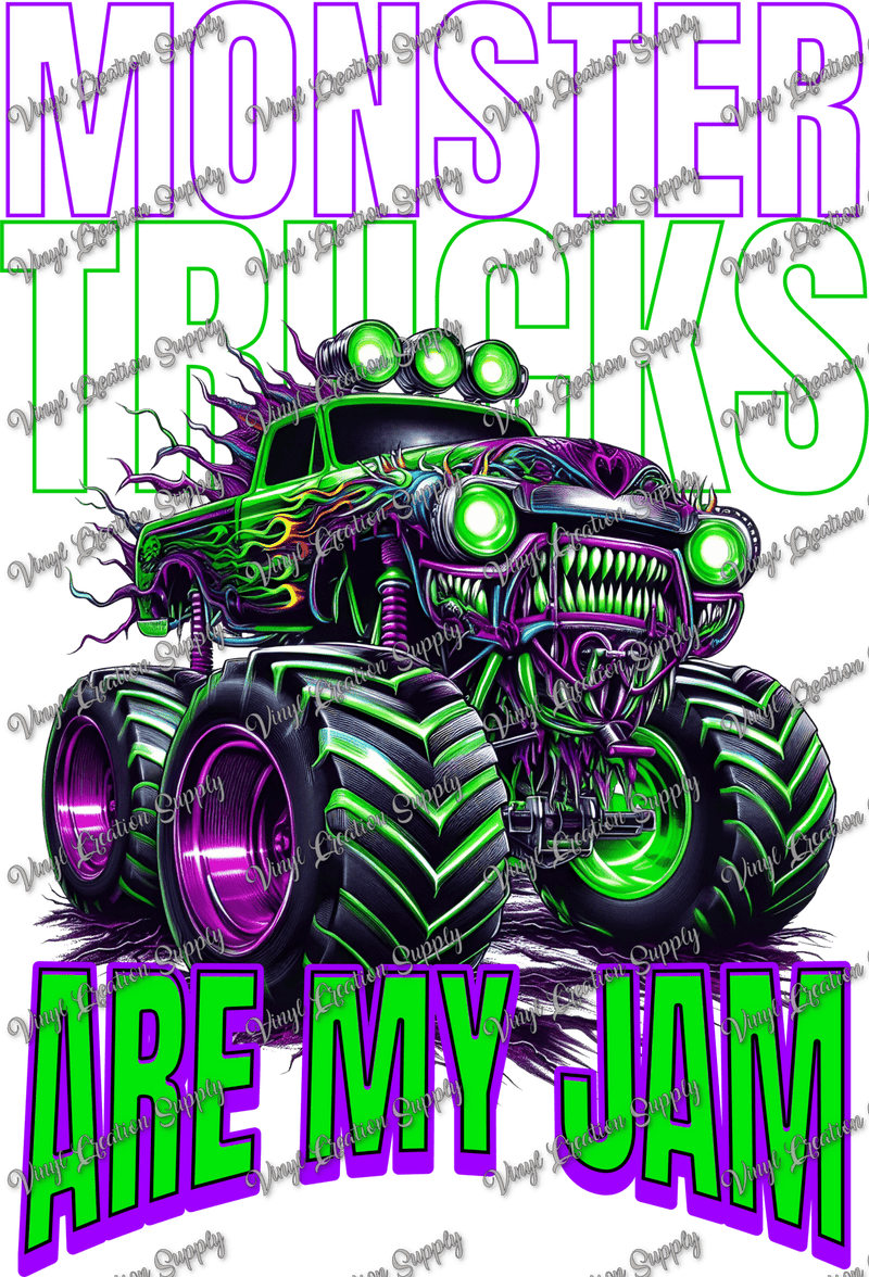 Monster Trucks Are My Jam 2 - Vinyl Creation Supply