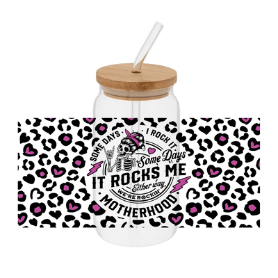 Motherhood Pink Black – Printed Libby Wrap (9.5" x 4.3" UV DTF) - Vinyl Creation Supply