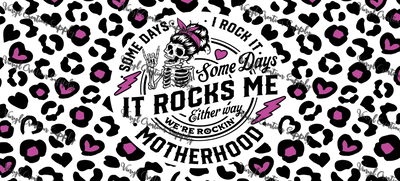 Motherhood Pink Black – Printed Libby Wrap (9.5" x 4.3" UV DTF) - Vinyl Creation Supply