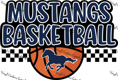 Mustangs Basketball - Vinyl Creation Supply