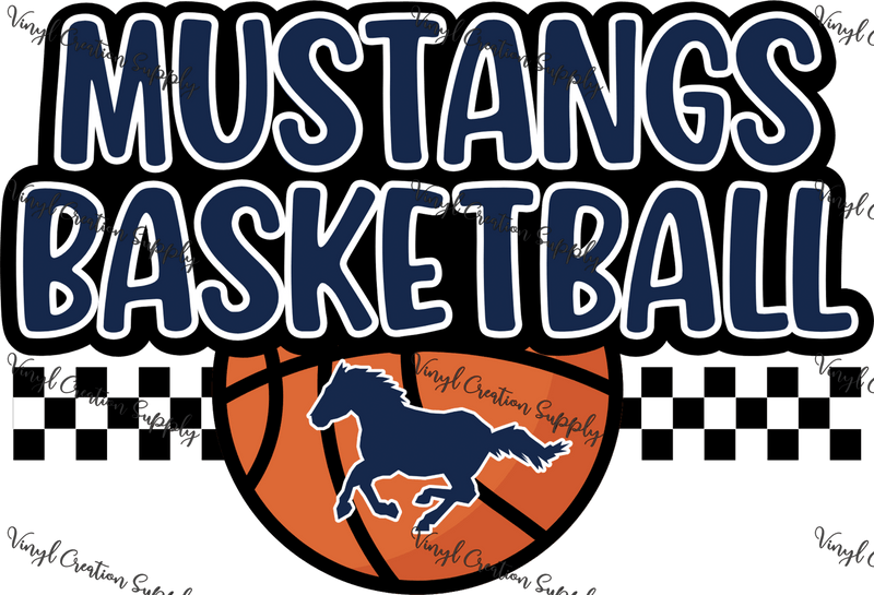 Mustangs Basketball - Vinyl Creation Supply