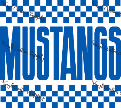 Mustangs Blue Checkerboard - Vinyl Creation Supply