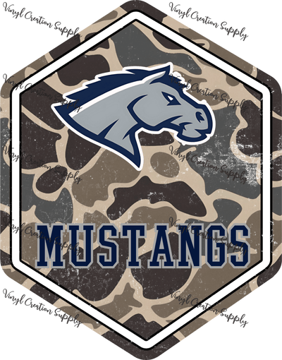 Mustangs Camo Badge - Vinyl Creation Supply