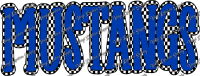 Mustangs Checkered - Vinyl Creation Supply
