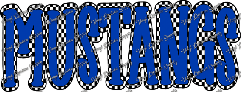 Mustangs Checkered - Vinyl Creation Supply
