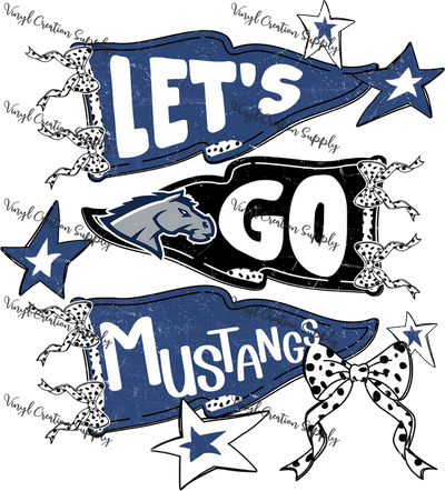 Mustangs Pennants - Vinyl Creation Supply
