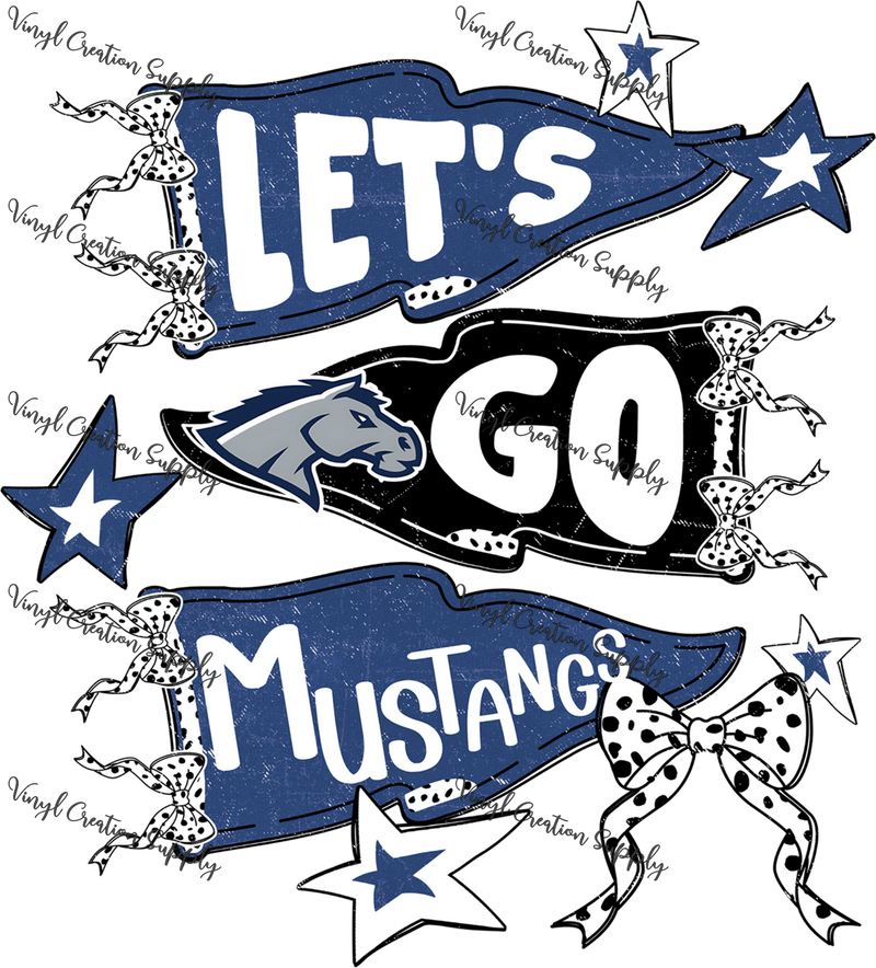 Mustangs Pennants - Vinyl Creation Supply