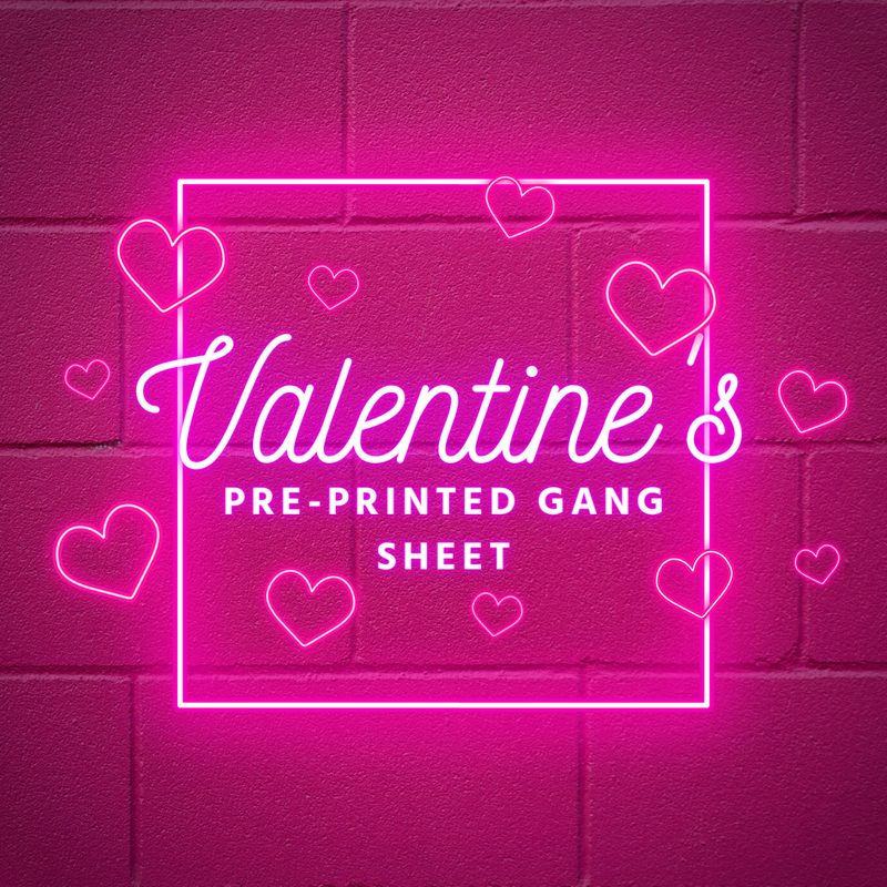 22" x 60" Mystery Pre-Made Gang Sheet-Valentine&