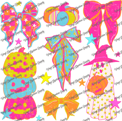 Neon Spooky Collage - Vinyl Creation Supply