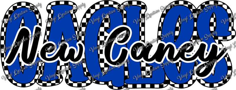 New Caney Eagles Checkered - Vinyl Creation Supply