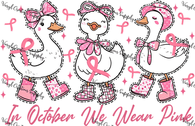 October We Wear Pink Goose - Vinyl Creation Supply