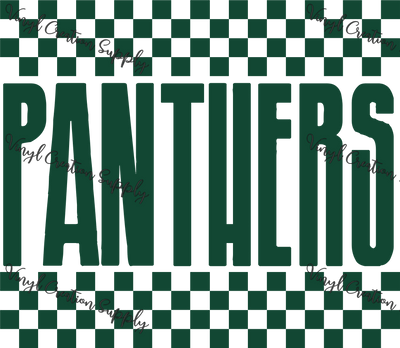 Panthers Green Checkerboard - Vinyl Creation Supply