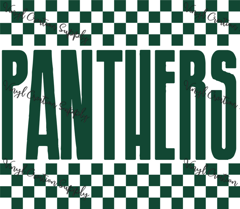 Panthers Green Checkerboard - Vinyl Creation Supply