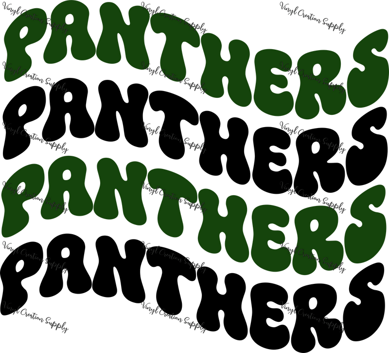 Panthers Green x4 Wave - Vinyl Creation Supply