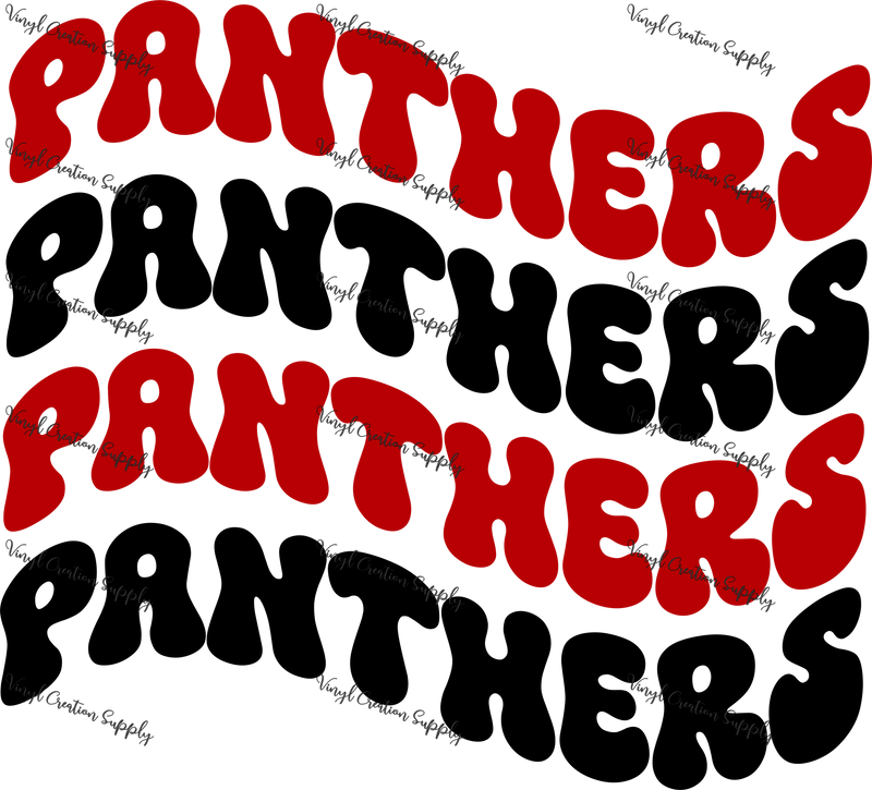 Panthers Red x4 Wave - Vinyl Creation Supply