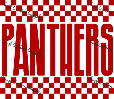 Panthers Red Checkerboard - Vinyl Creation Supply