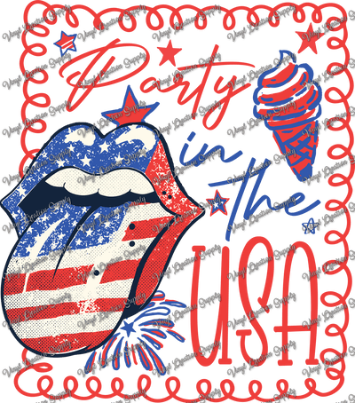 Party In The USA Tongue - Vinyl Creation Supply