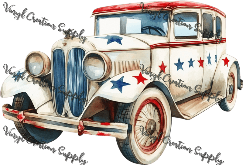 Patriotic Car - Vinyl Creation Supply