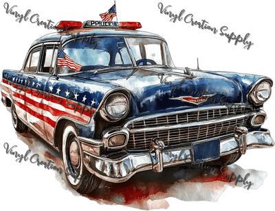 Patriotic Cop Car - Vinyl Creation Supply