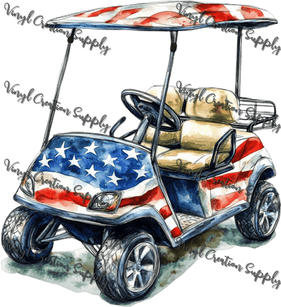Patriotic Golf Cart - Vinyl Creation Supply