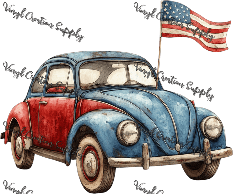 Patriotic VW Bug - Vinyl Creation Supply
