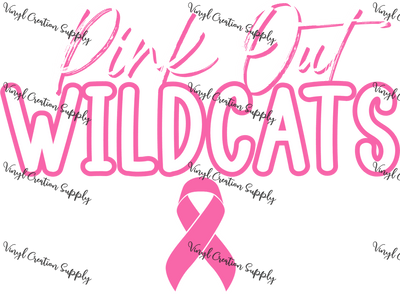 Pink out Wildcats Ribbon - Vinyl Creation Supply