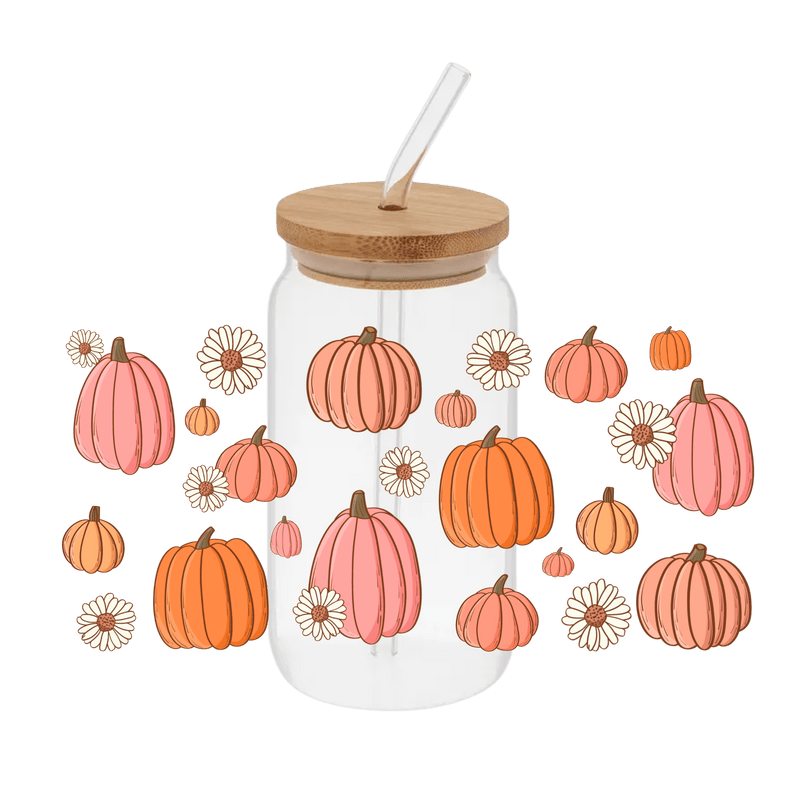 Pink Pumpkin Wrap– Printed Libby Wrap (9.5" x 4.3" UV DTF) - Vinyl Creation Supply