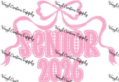 Pink Senior Bow 2026 - Vinyl Creation Supply