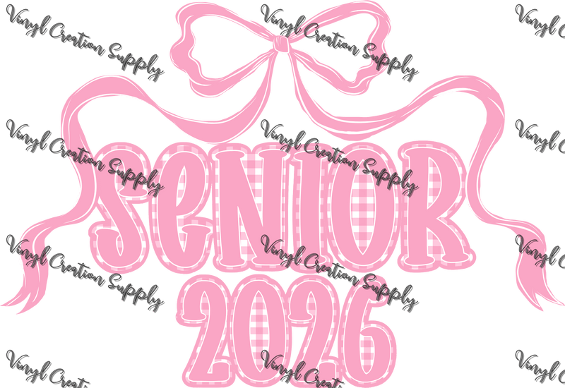 Pink Senior Bow 2026 - Vinyl Creation Supply