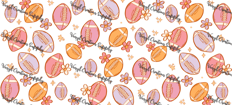 Pink Footballs– Printed Wrap - Vinyl Creation Supply
