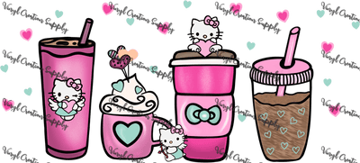 Pink Kitty No Background – Printed Libby Wrap (9.5" x 4.3" UV DTF) - Vinyl Creation Supply