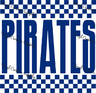 Pirates Blue Checkerboard - Vinyl Creation Supply