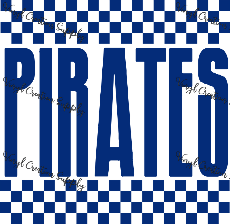 Pirates Blue Checkerboard - Vinyl Creation Supply