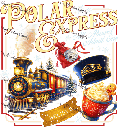 Polar Express Collage - Vinyl Creation Supply