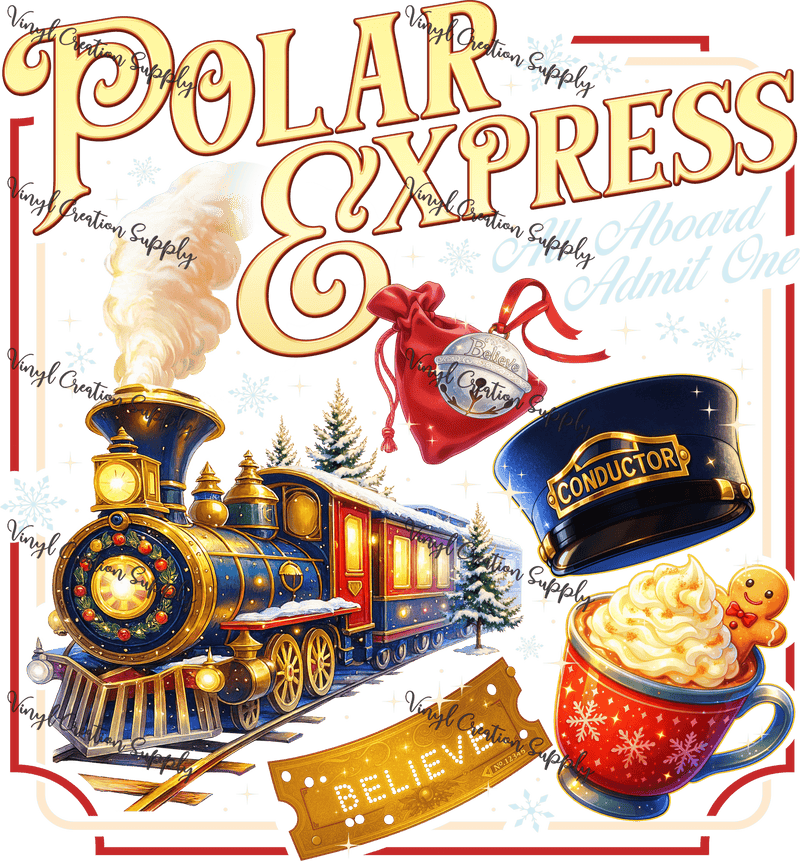 Polar Express Collage - Vinyl Creation Supply