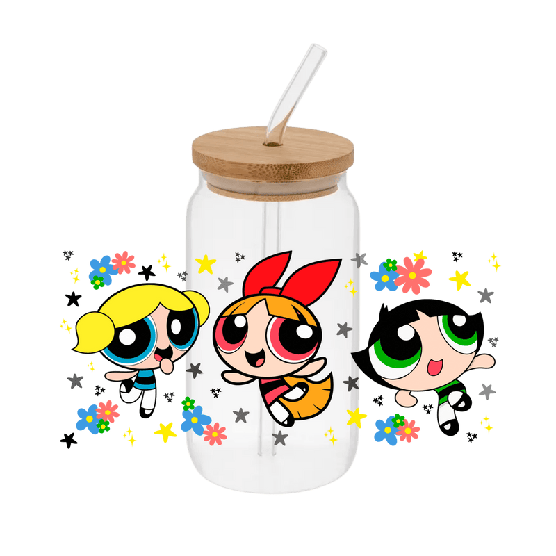 Power Puff Girls – Printed Libby Wrap (9.5" x 4.3" UV DTF) - Vinyl Creation Supply