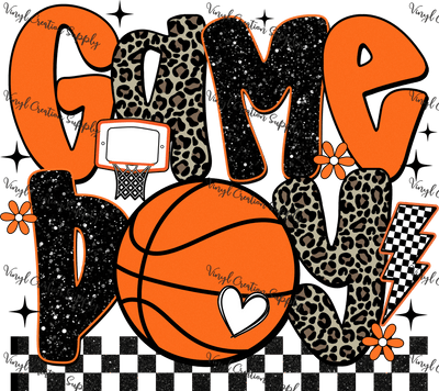 Preppy Neon Basketball Glitter Gameday - Vinyl Creation Supply
