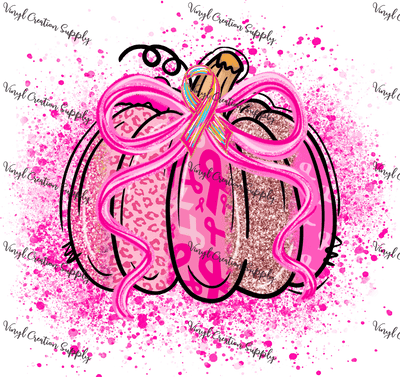 Pumpkin Breast Cancer Awareness - Vinyl Creation Supply