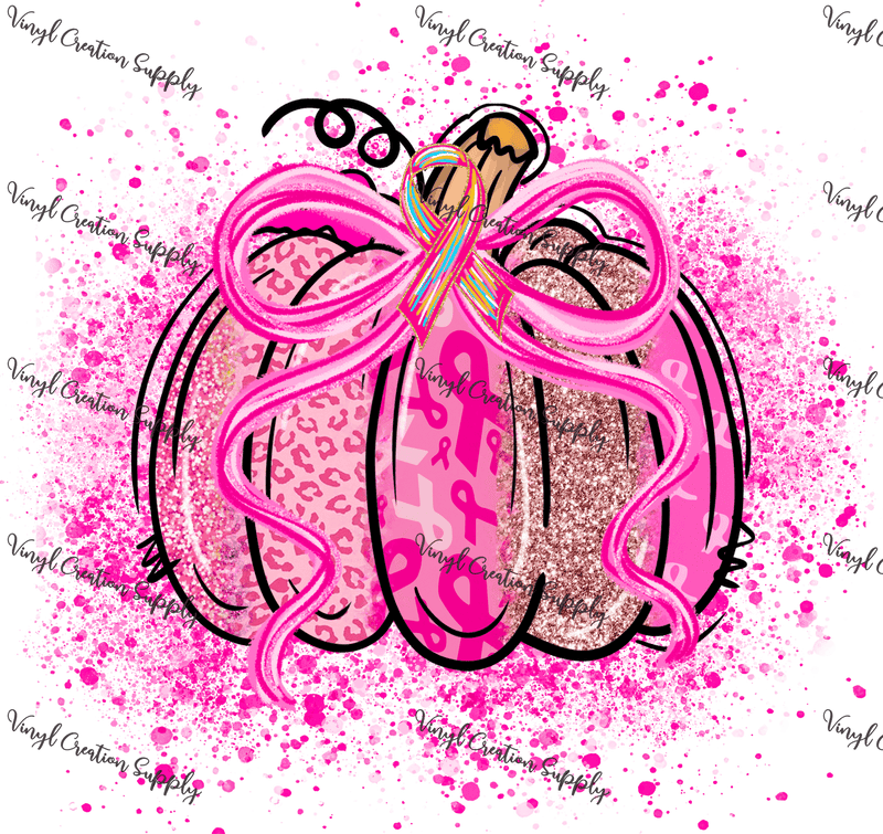 Pumpkin Breast Cancer Awareness - Vinyl Creation Supply