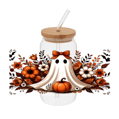 Pumpkin Fall Ghost– Printed Wrap - Vinyl Creation Supply