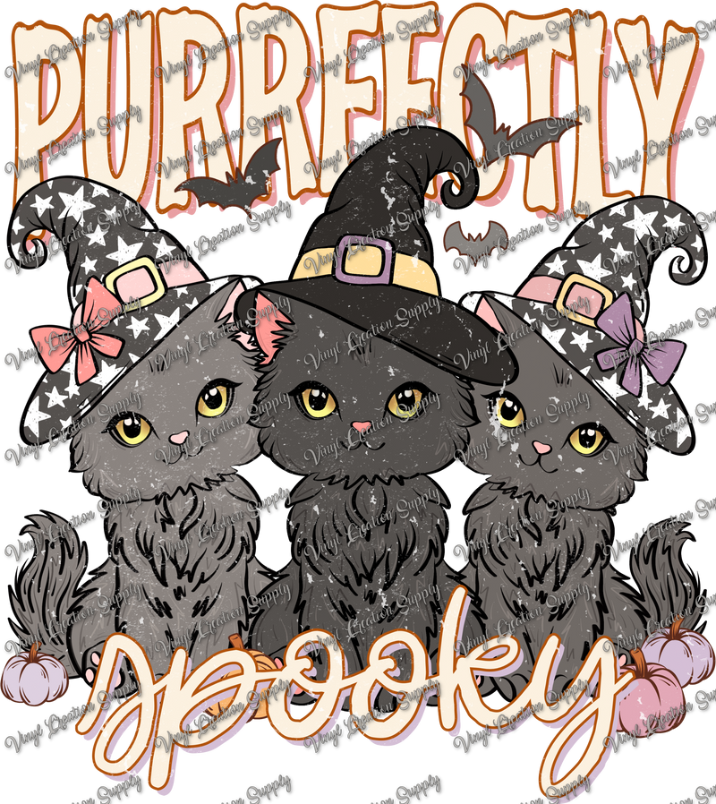 Purrfectly Spooky Cats Grunge