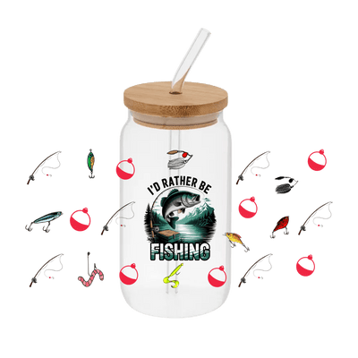 Rather Be Fishing – Printed Libby Wrap (9.5" x 4.3" UV DTF) - Vinyl Creation Supply
