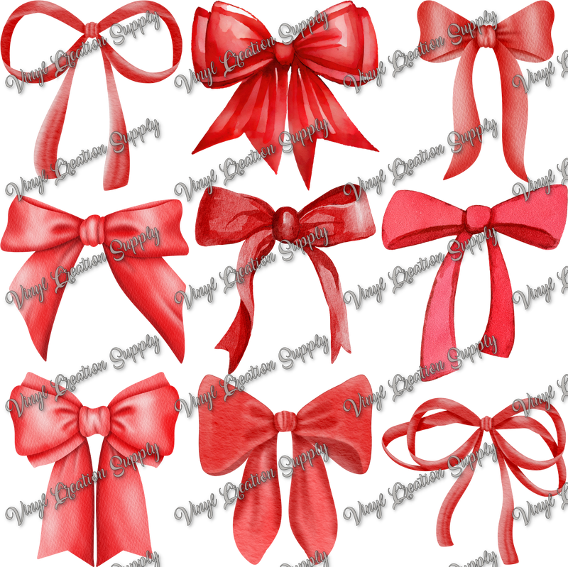 Red Coquette Bow Collage