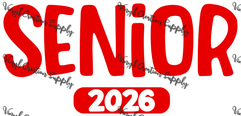 Red Senior 2026 - Vinyl Creation Supply
