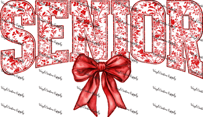 Red Senior Floral - Vinyl Creation Supply