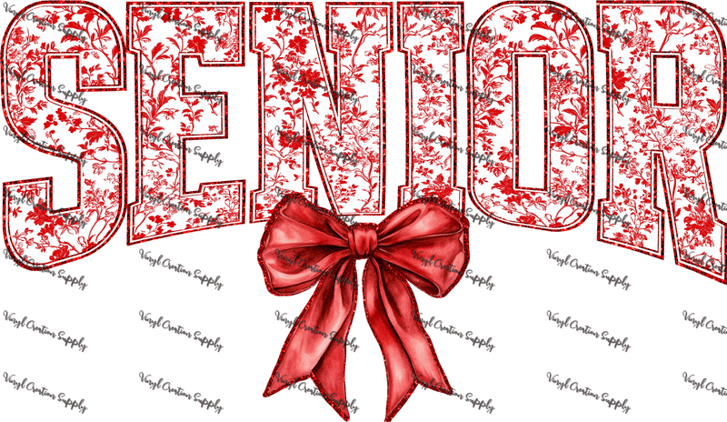 Red Senior Floral - Vinyl Creation Supply