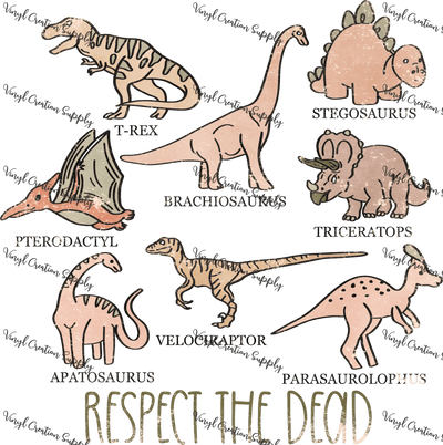 Respect The Dead Dino Grunge - Vinyl Creation Supply