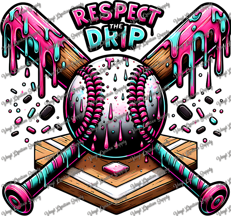 Respect The Drip Pink Blue