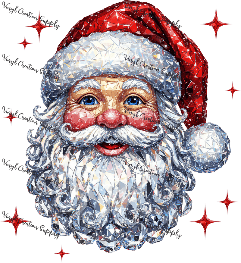 Retro Rhinestone Santa - Vinyl Creation Supply