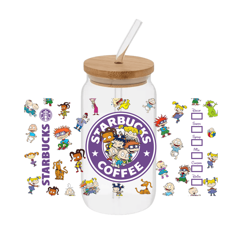 Rugrats Starbucks– Printed Libby Wrap (9.5" x 4.3" UV DTF) - Vinyl Creation Supply